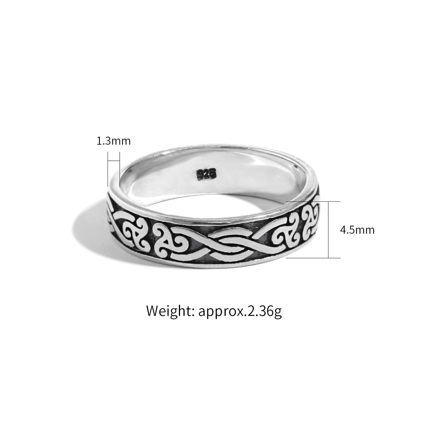 Vintage Pattern 925 Sterling Silver Ring