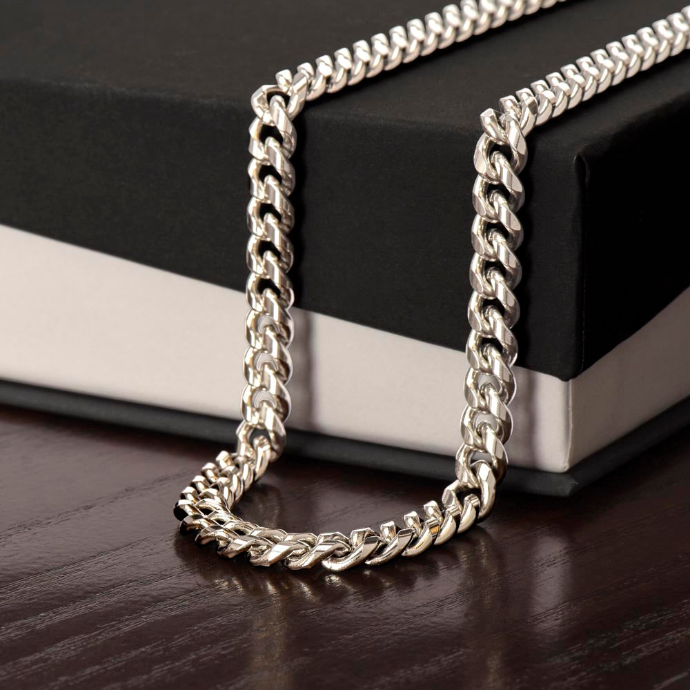 Classic Cuban Link Chain Necklace, Adjustable Stainless Steel or 14K and 18K Gold Chain, Men's Fashion Gift