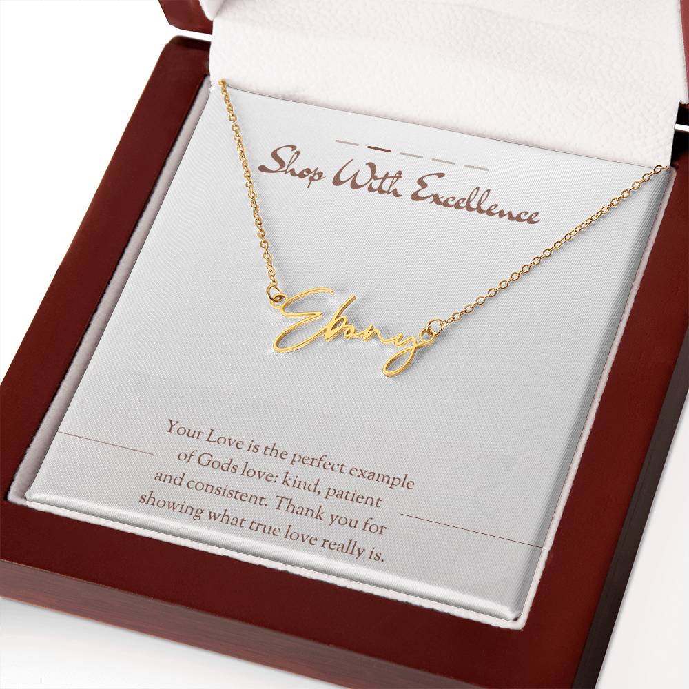 Personalized Name Necklace, Custom Signature Necklace, Stainless Steel or 18K Gold Finish, Adjustable Cable Chain, Made in USA