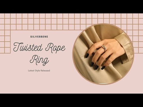 Simple Hollow Out Twisted Rope 925 Sterling Silver Adjustable Ring